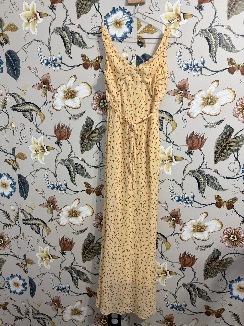 Princess Polly Nellie Maxi Dress Yellow Red Floral Summer Dress Sz 2 - Picture 10 of 11